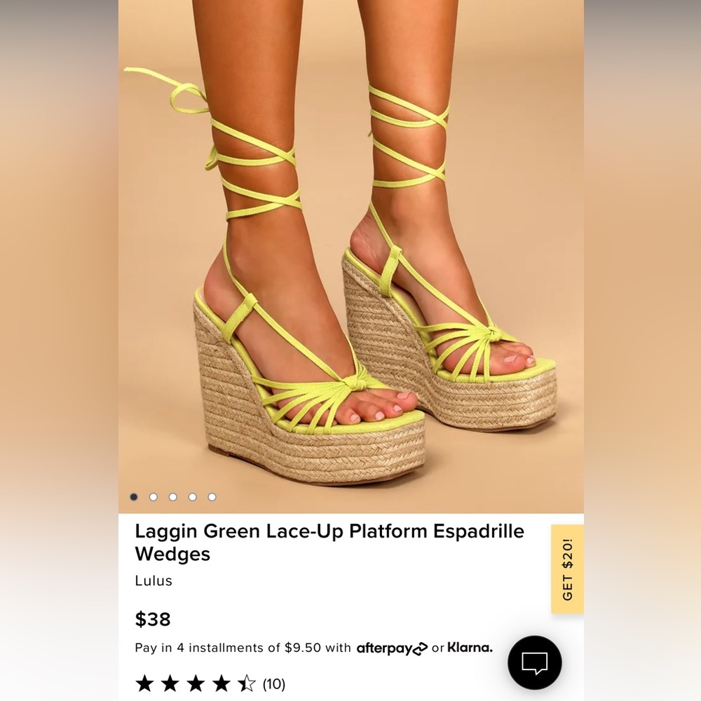 Lace up espadrille wedges
